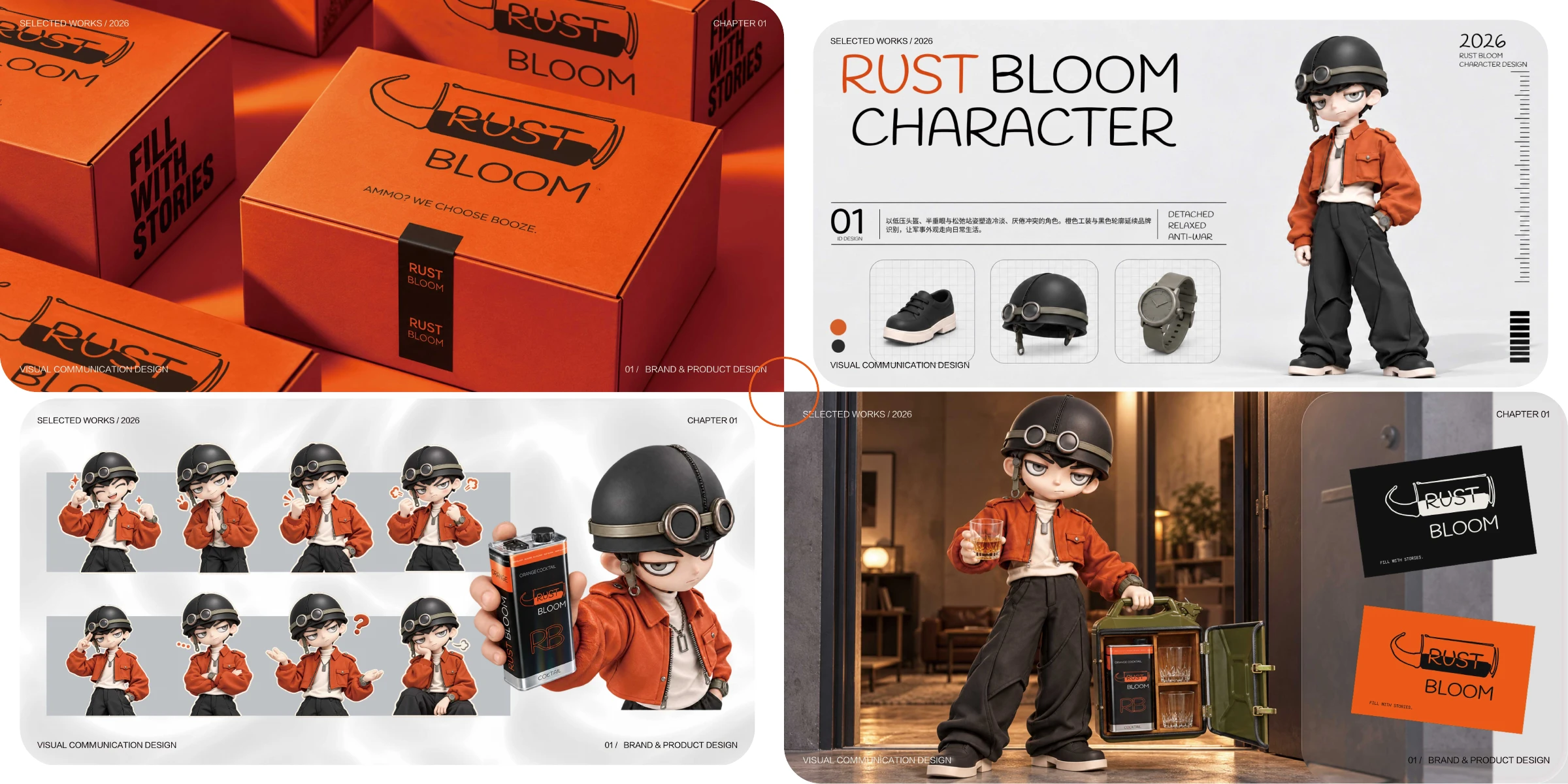 RUST BLOOM · 角色与品牌应用