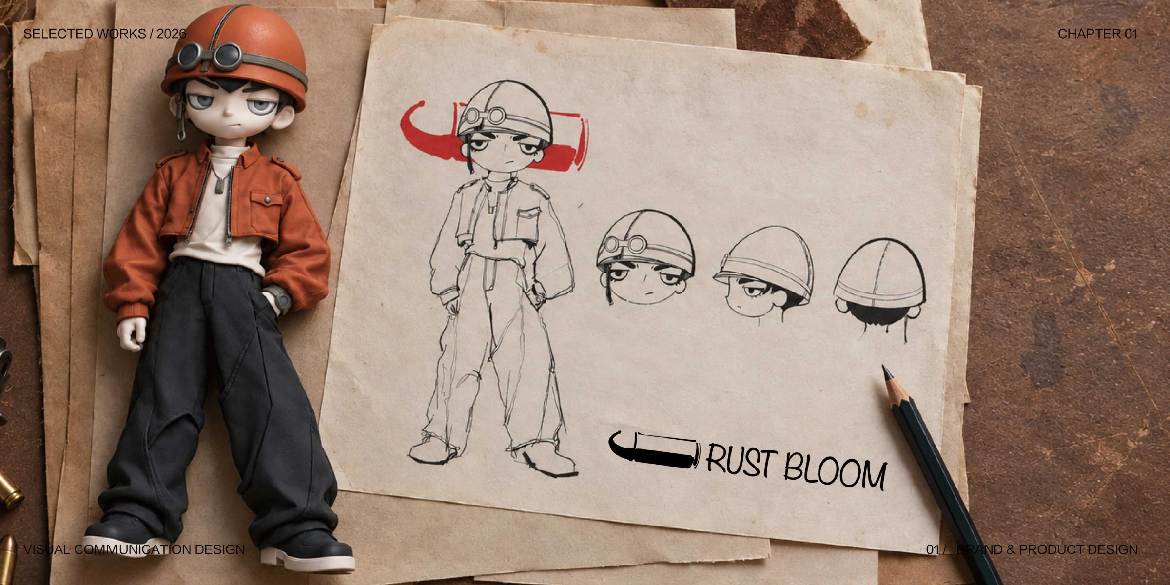RUST BLOOM · 角色手稿与多视角